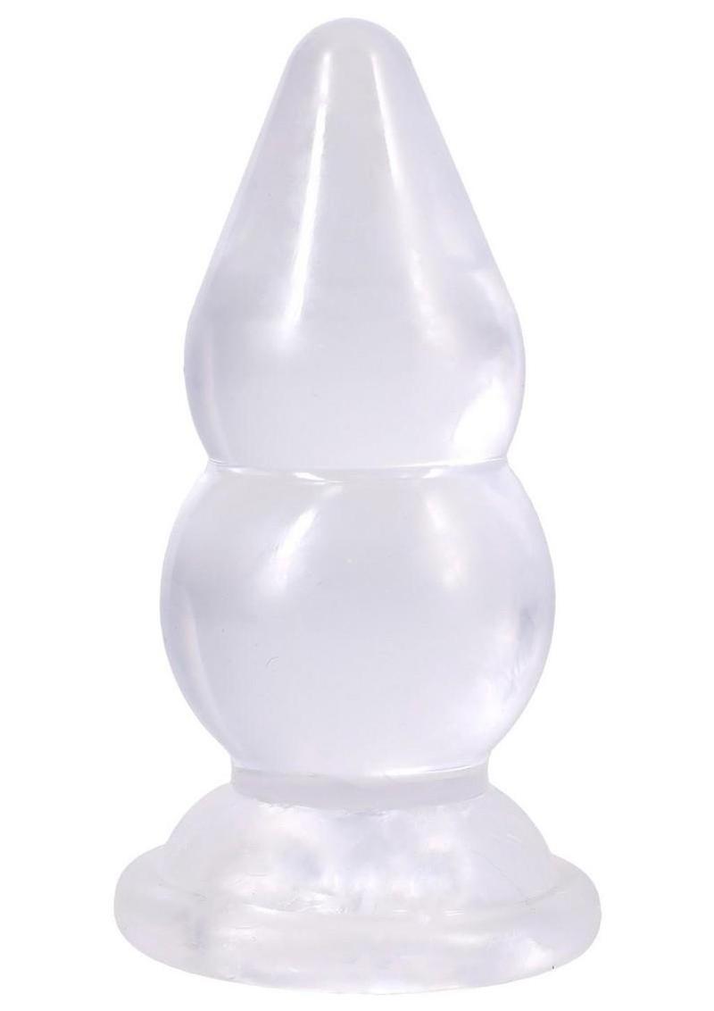 Crystal Jellies Double Pop Plug 6In - Clear
