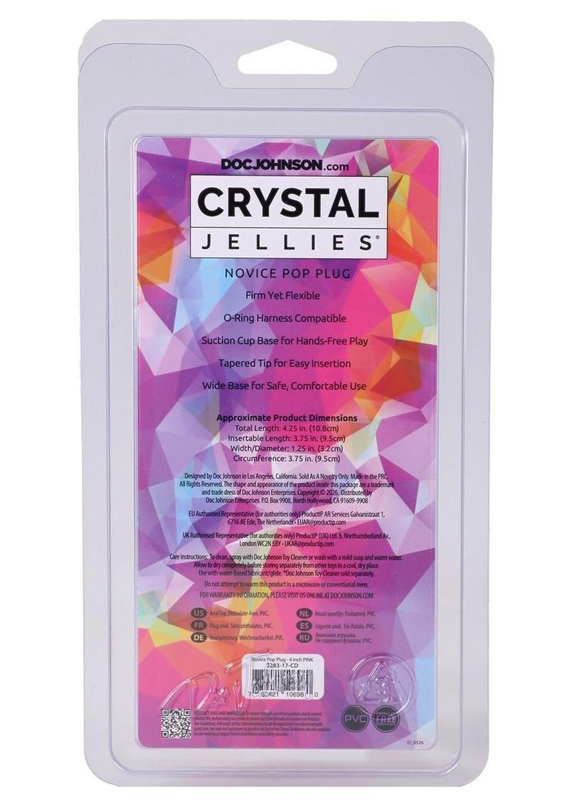 Crystal Jellies Novice Pop Plug 4In - Pink - Image 4