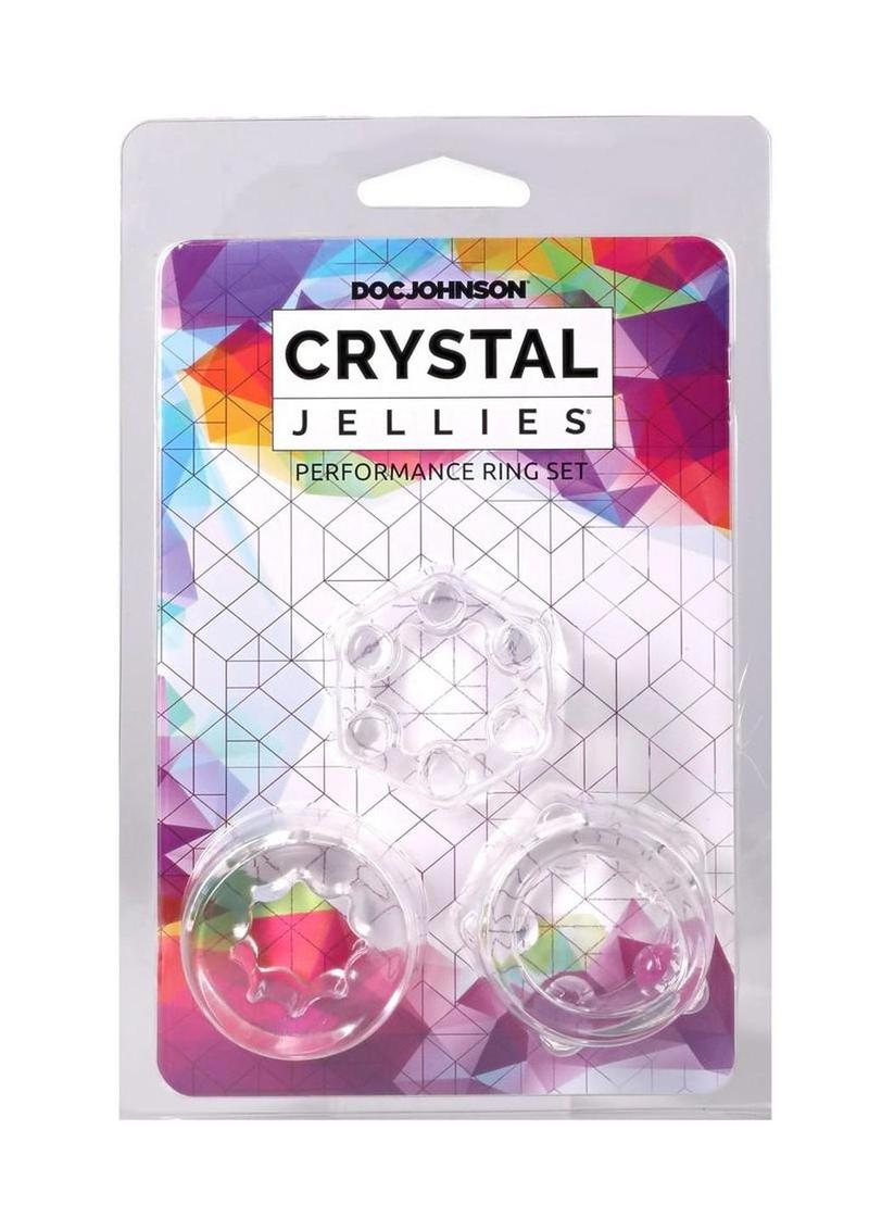 Crystal Jellies Performance Ring Set (3 Piece) - Clear