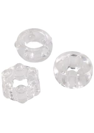 Crystal Jellies Performance Ring Set (3 Piece) - Clear