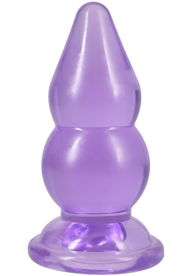 Crystal Jellies Double Pop Plug 6In - Purple