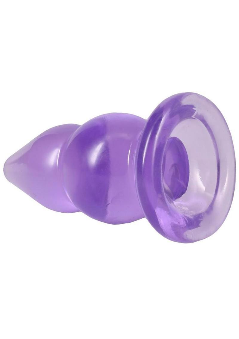 Crystal Jellies Double Pop Plug 6In - Purple - Image 3