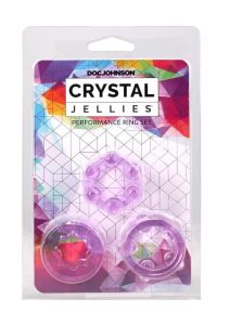 Crystal Jellies Performance Ring Set (3 Piece) - Purple