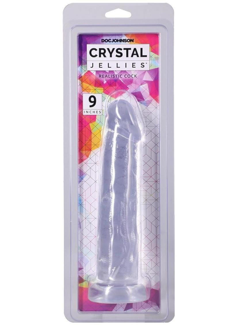 Crystal Jellies Realistic Cock 9In - Clear