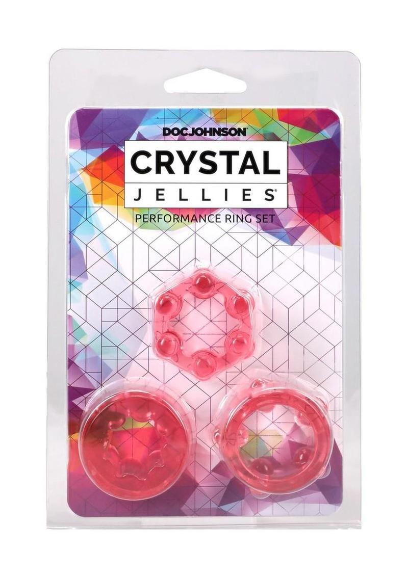 Crystal Jellies Performance Ring Set (3 Piece) - Pink