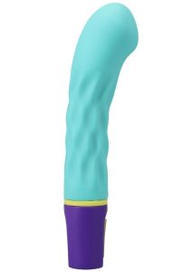Mood Intense Arc Rechargeable Silicone G-Spot Vibrator - Teal/Purple