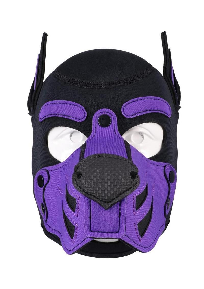Merci Neoprene Puppy Hood - Purple/Black - Image 3