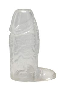 TitanMen Cock Sleeve with Ball Strap 4.5In - Clear