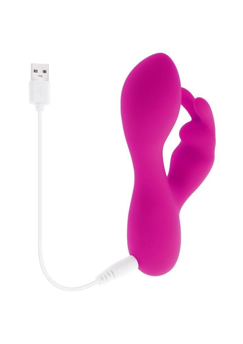 Selopa Luna Bunny Rechargeable Silicone Rabbit Vibrator - Pink - Image 4