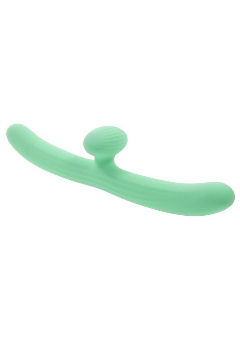 Meet Me Halfway Rechargeable Silicone Dual Vibrator – Green