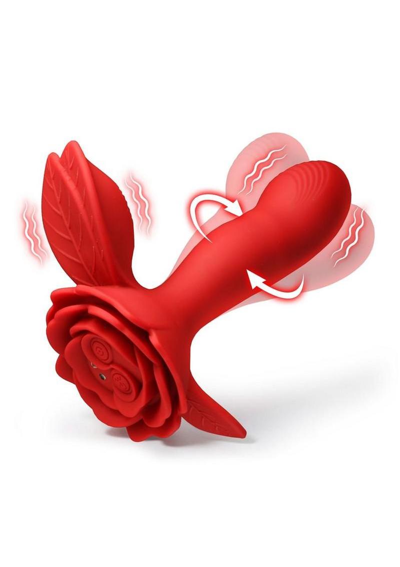 Bloomgasm Gyrarose Gyrating Rechargeable Silicone Vibrator - Red - Image 3