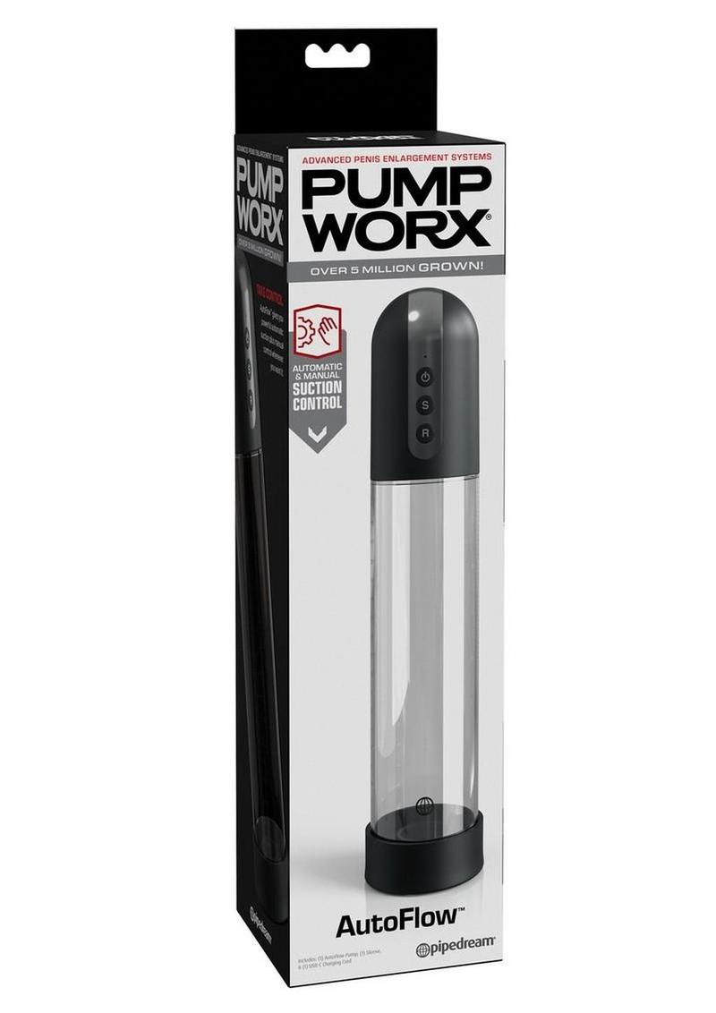 Pump Worx Auto Flow Rechargeable Dual Control Suction Pump System - Clear/Black