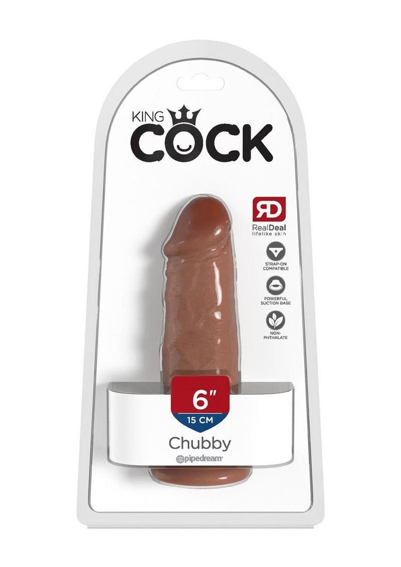 King Cock Chubby Dildo 6In - Caramel