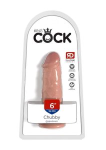 King Cock Chubby Dildo 6In - Vanilla