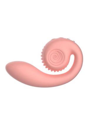 SVibe Snail GIZI Rechargeable Silicone Rabbit Vibrator - Peachy Pink