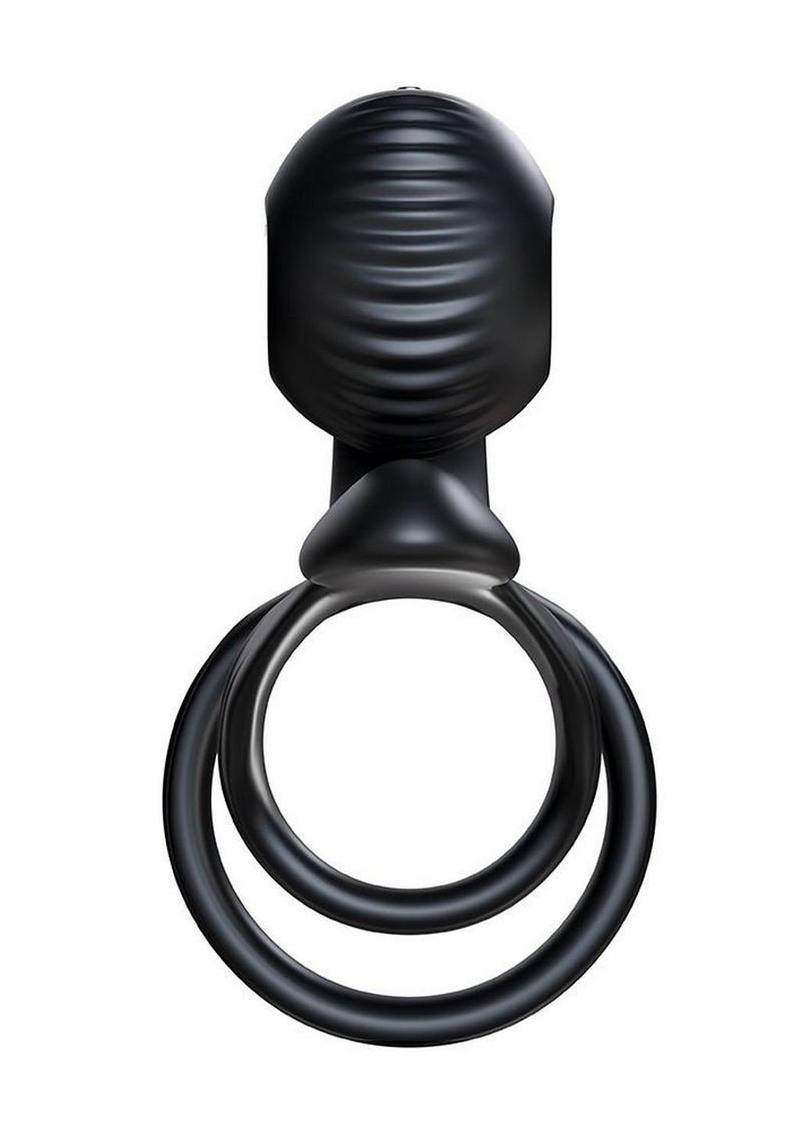 SVibe Snail JOVI Rechargeable Silicone Couples Cock Ring with Remote Control - Black - Image 3