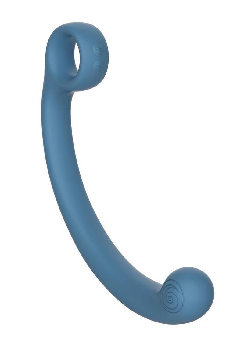 SVibe Snail AXI Rechargeable Silicone Custom Vibrating Spot Wand - Blue Lagoon - Image 4