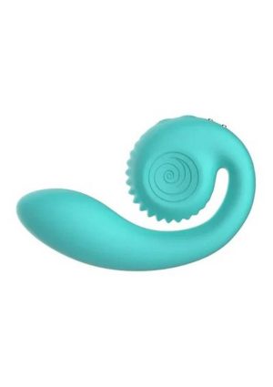 SVibe Snail GIZI Rechargeable Silicone Rabbit Vibrator - Teal