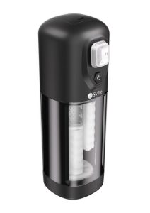 SVibe Ikon VOLT Rechargeable Custom Vibrating Heating Masturbator - Clear/Black