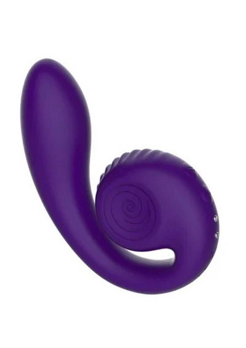 SVibe Snail GIZI Rechargeable Silicone Rabbit Vibrator - Purple - Image 3