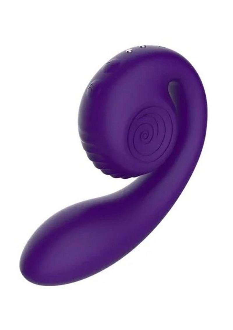 SVibe Snail GIZI Rechargeable Silicone Rabbit Vibrator - Purple - Image 4