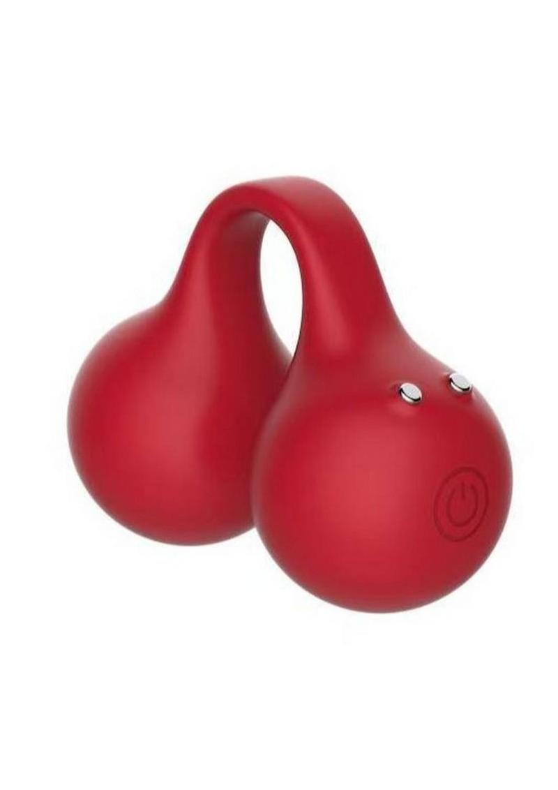 SVibe Snail TWINN Rechargeable Silicone Finger Vibrator - Cherry - Image 4