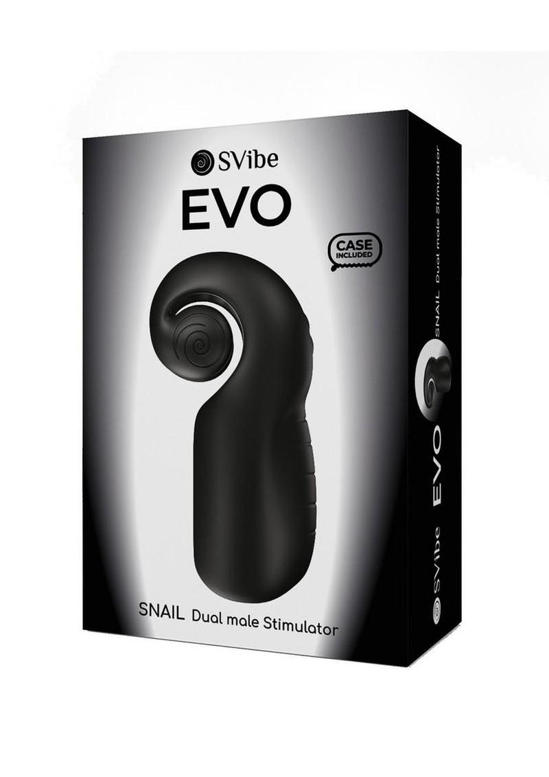 SVibe Snail EVO Rechargeable Silicone Stroker - Black