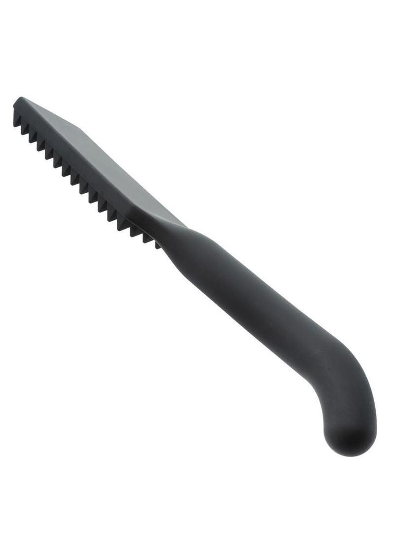 Nocturnal Collection Silicone Spiked Paddle - Black - Image 3