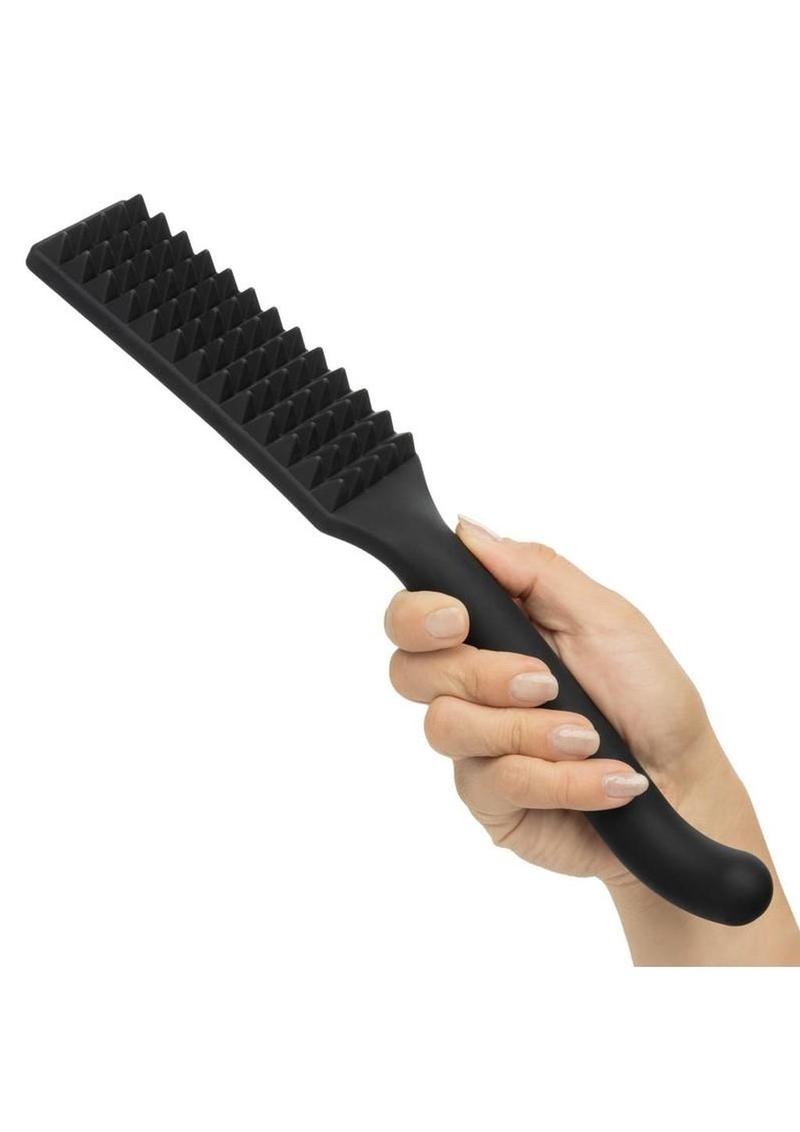 Nocturnal Collection Silicone Spiked Paddle - Black - Image 4