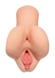 PDX Extreme Wet Pussies Pick Your Pleasure Control Freak Self Lubricating Vibrating Stroker with Remote - Pussy/Ass - Vanilla