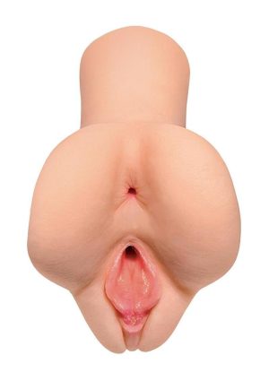 PDX Extreme Wet Pussies Pick Your Pleasure Control Freak Self Lubricating Vibrating Stroker with Remote - Pussy/Ass - Vanilla