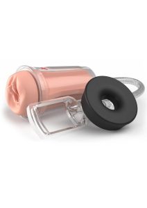 PDX Extreme Wet Pussies Self Lubricating Pump System Deep Suck - Vanilla/Clear