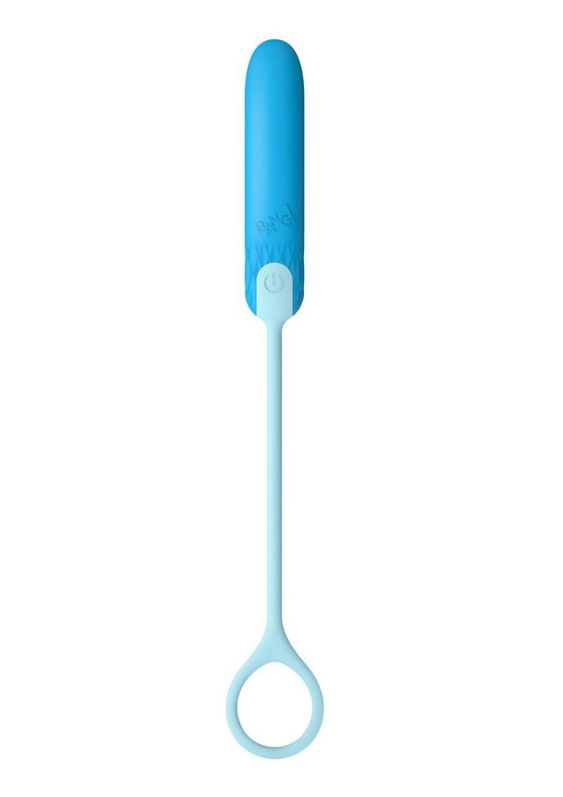 Bang Silicone Rechargeable Bullet with Retrieval Cord - Blue - Image 3
