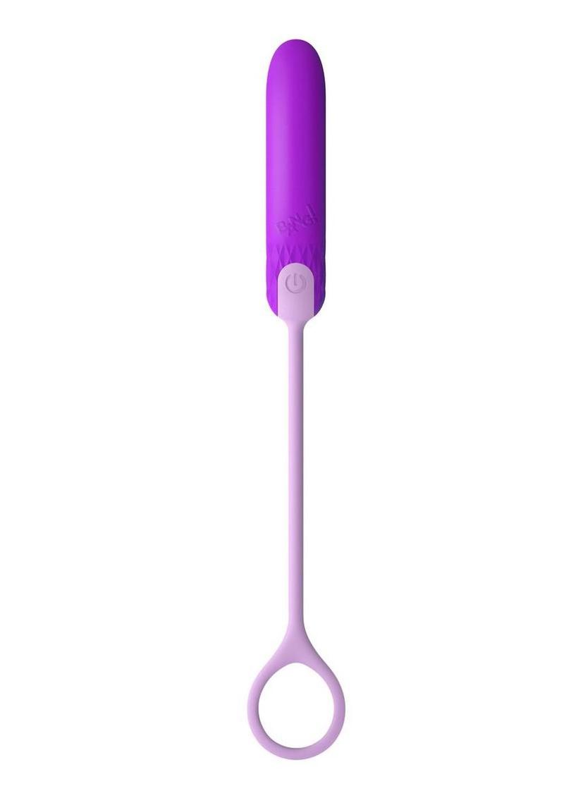 Bang Silicone Rechargeable Bullet with Retrieval Cord - Purple - Image 3