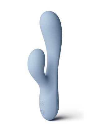 Love Notes Unforgettable Rechargeable Silicone Flexible Rabbit Vibrator - Blue