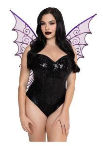 Leg Avenue Glitter Strapless Pixie Wings - O/S - Purple