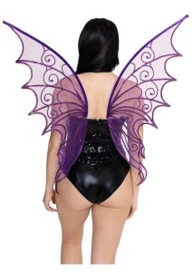 Leg Avenue Glitter Strapless Pixie Wings - O/S - Purple