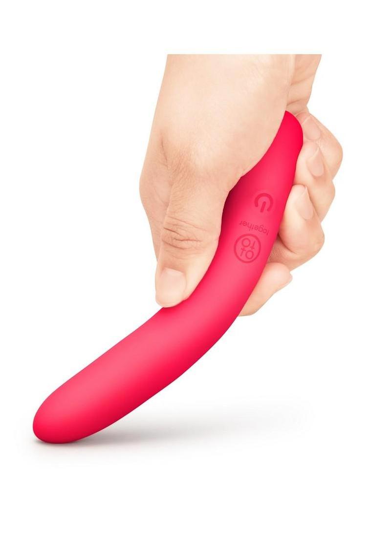 Together Slim Ladyfinger Silicone Rechargeable Vibrator - Pink - Image 4