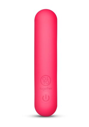 Together Teaser Silicone Rechargeable Bullet Vibrator 4in - Pink