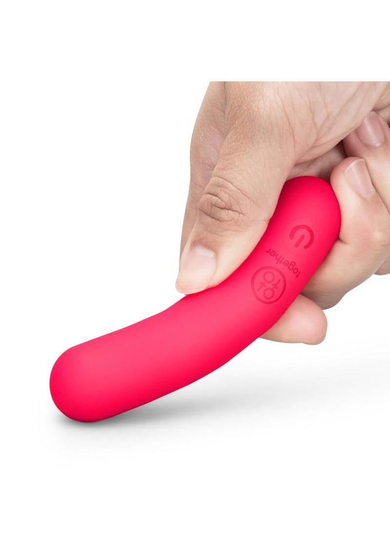Together Teaser Silicone Rechargeable Bullet Vibrator 4in - Pink - Image 3