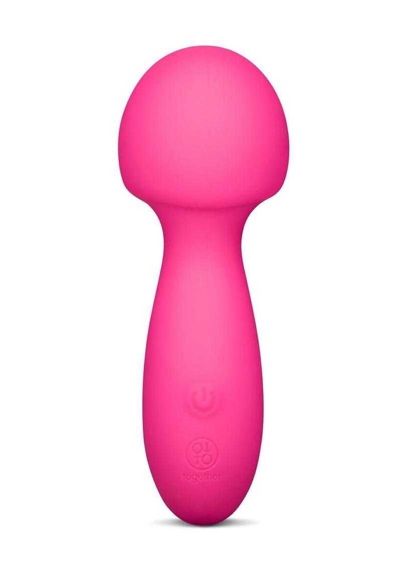 Together Spark On The Go Mini Wand Silicone Rechargeable Vibrator – Pink
