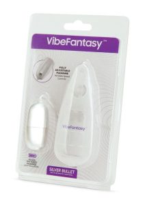 VibeFantasy Silver Bullet with Remote Control - Silver/Frost